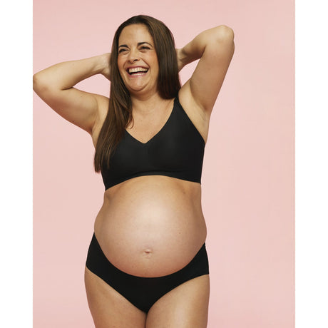 momkind Black Ultra Seamless Under Belly Briefs, 2-Pack