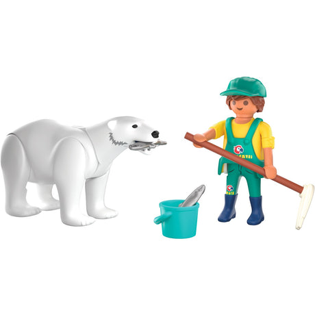 Playmobil® Zoo: Polar Bear And Zookeeper