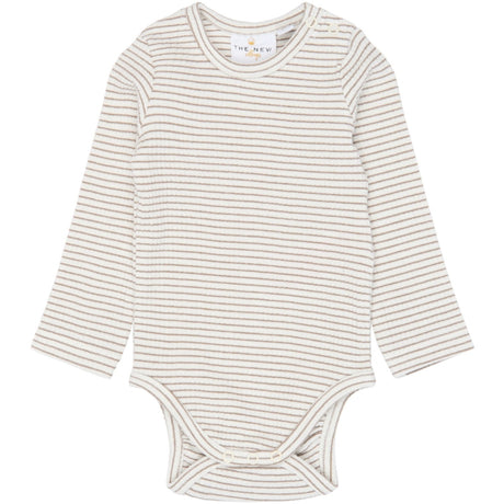 THE NEW Siblings Taupe Gray Striped Tn Tnsbvitus L_S Rib Body