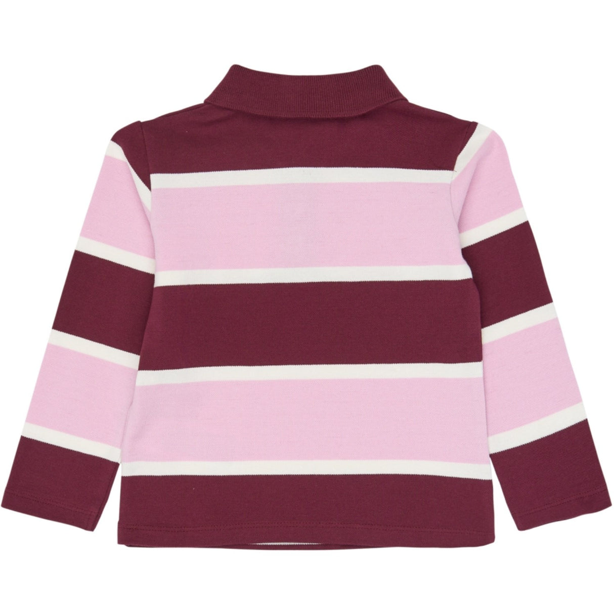 THE NEW Siblings Burgundy Striped Tn Tnstvidalia L_S Pique Polo