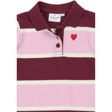 THE NEW Siblings Burgundy Striped Tn Tnstvidalia L_S Pique Polo