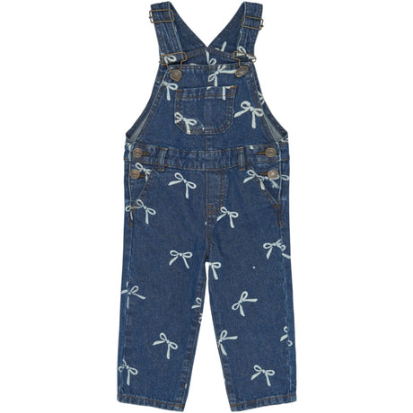 THE NEW Siblings Medium Blue Denim AOP Tnstvinaya Denim Dungarees