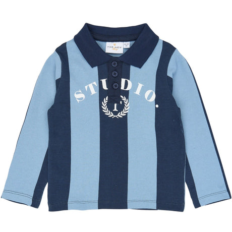 THE NEW Siblings Navy Blazer Striped Tnstviro L_S Polo
