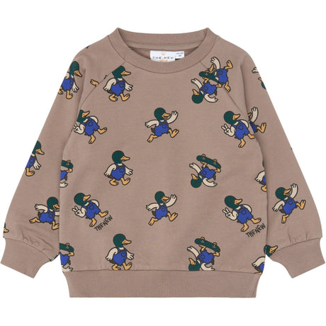 THE NEW Siblings Taupe Gray AOP Tn Tnstvhil Sweatshirt