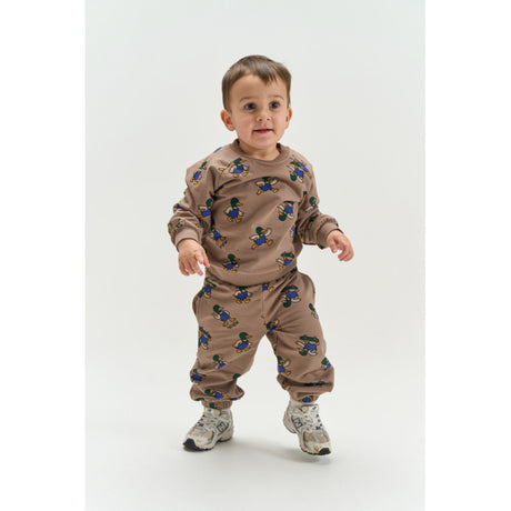 THE NEW Siblings Taupe Gray AOP Tn Tnstvhil Sweatpants