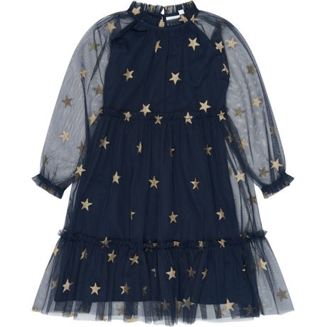 The New Navy Blazer AOP Tnyudelle Mesh L_S Dress