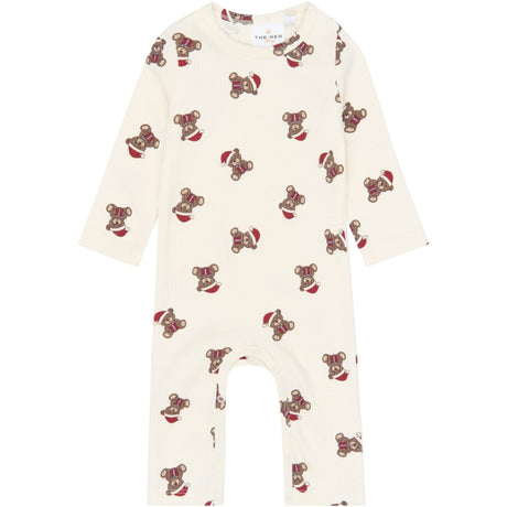 THE NEW Siblings Gardenia AOP Tnsbholiday Teddy L_S Rib Jumpsuit