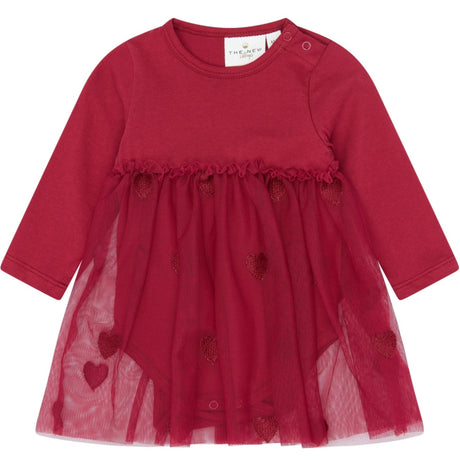 THE NEW Siblings Rio Red Emb Tnsbynalla L_S Mesh Bodydress
