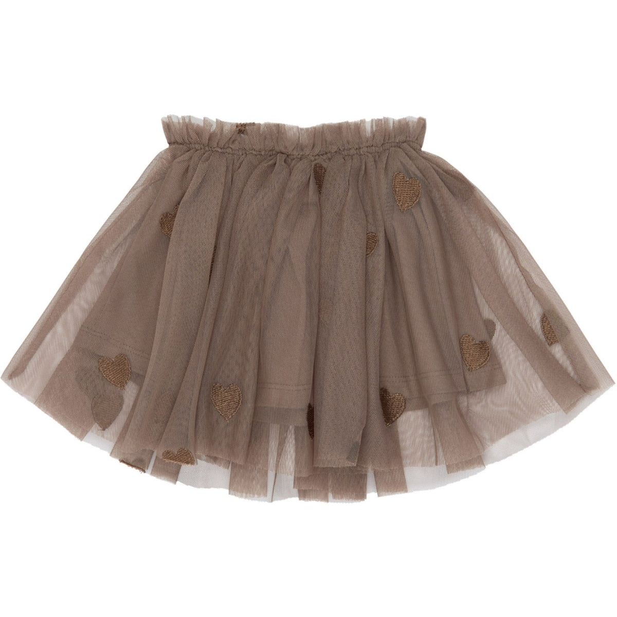 THE NEW Siblings Taupe Gray Emb Tn Tnsbynalla Mesh Skirt