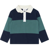 THE NEW Siblings Navy Blazer Striped Tnstyarok L_S Pique Polo