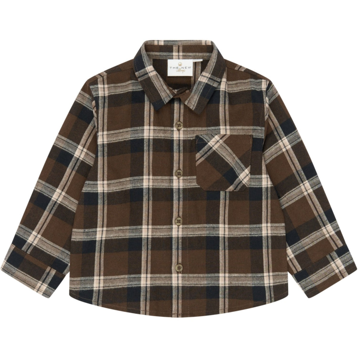THE NEW Siblings Navy Blazer Check Tnstyaki L_S Flannel Shirt