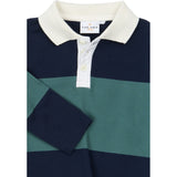 THE NEW Siblings Navy Blazer Striped Tnstyarok L_S Pique Polo