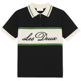 Les Deux Kids Tap Shoe Black Knitted Zipper Polo KIDS
