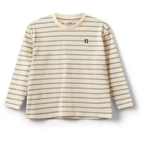 Sofie Schnoor Off White Striped Penillakb T-Shirt Long Sleeve