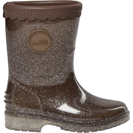 Sofie Schnoor Dark Brown Mellykb Rubber Boot W. Liining