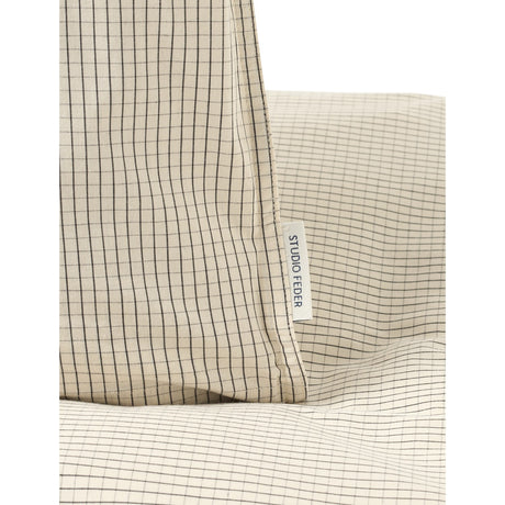Studio Feder Creme Black Plaid Bedding Percale