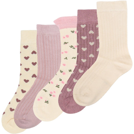 minipop® Pale Pink Mabelle Bamboo Socks 5-Pack