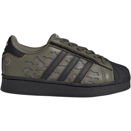 adidas Originals Silver Pebble Olive Strata Core Black Superstar Led Lights Cf El C Sneakers