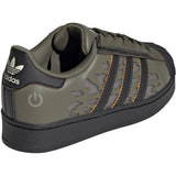 adidas Originals Silver Pebble Olive Strata Core Black Superstar Led Lights Cf El C Sneakers