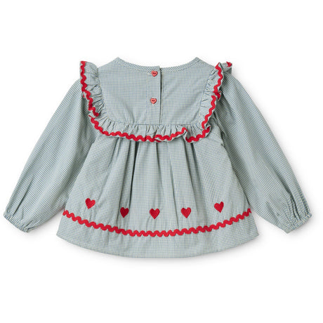 Flöss Light Blue Gingham Ellis Blouse