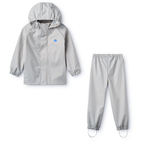 Flöss Light Blue Gingham Dew Rainwear Set