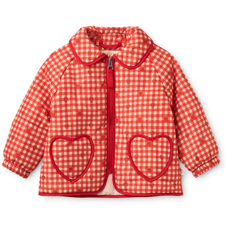 Flöss Red Berry Gingham Molly Padded Jacket