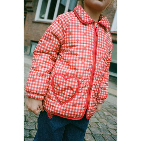 Flöss Red Berry Gingham Molly Padded Jacket