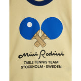 Mini Rodini Yellow Table Tennis Contrast Rib Sp Ss Tee