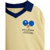 Mini Rodini Yellow Table Tennis Sp Collar Ls Top