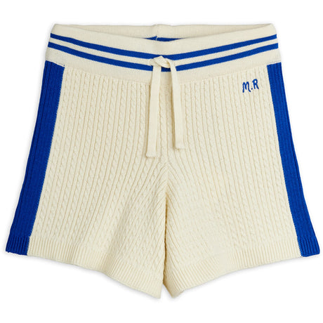 Mini Rodini Off-White Cable Knit Shorts