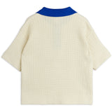 Mini Rodini Off-White Cable Knit Polo Shirt