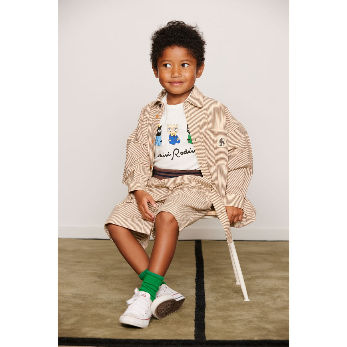 Mini Rodini Brown Poplin Yd Woven Shorts