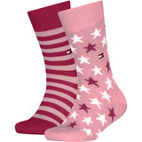 Tommy Hilfiger Pink Kids Socks 2-Pack Stars And Stripes