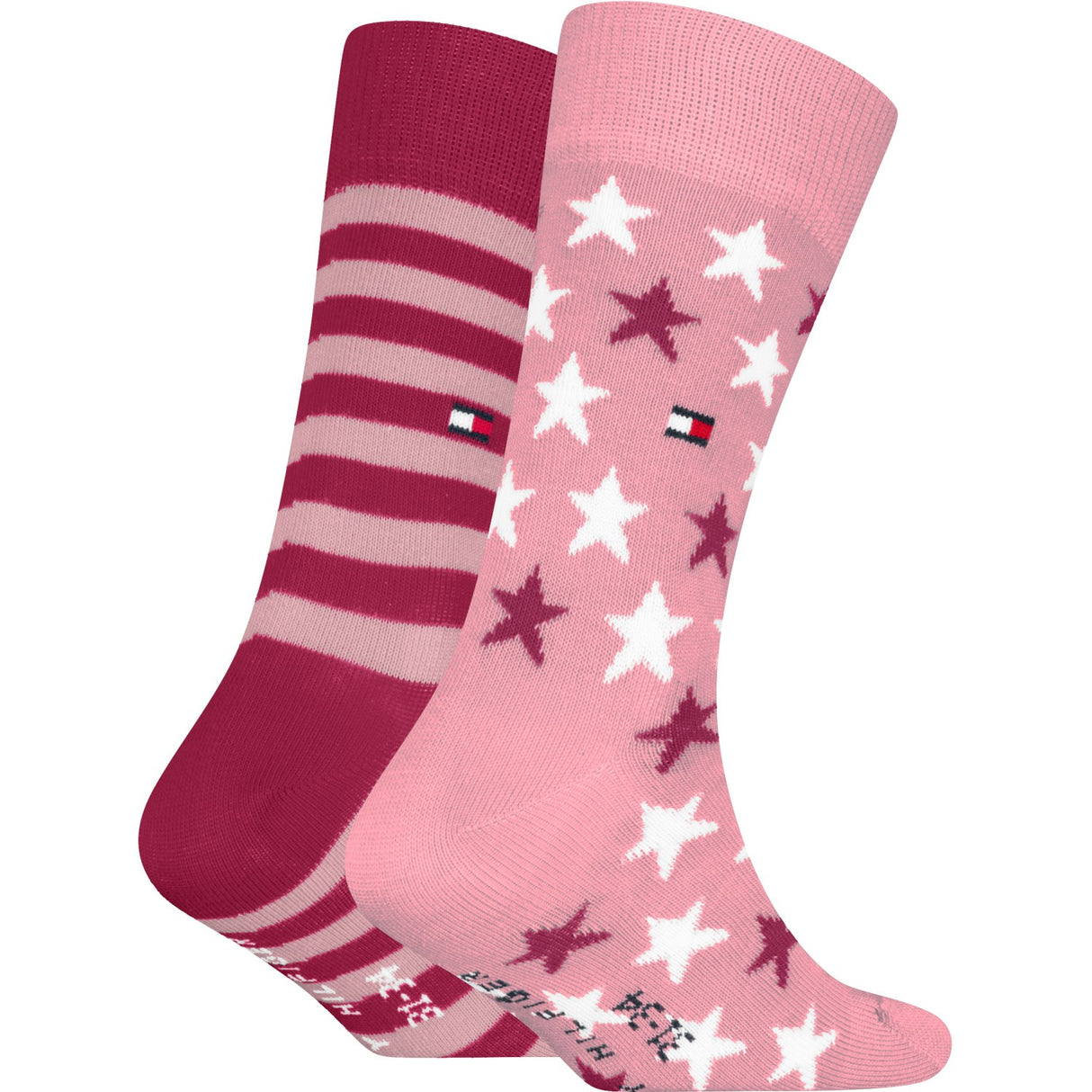Tommy Hilfiger Pink Kids Socks 2-Pack Stars And Stripes