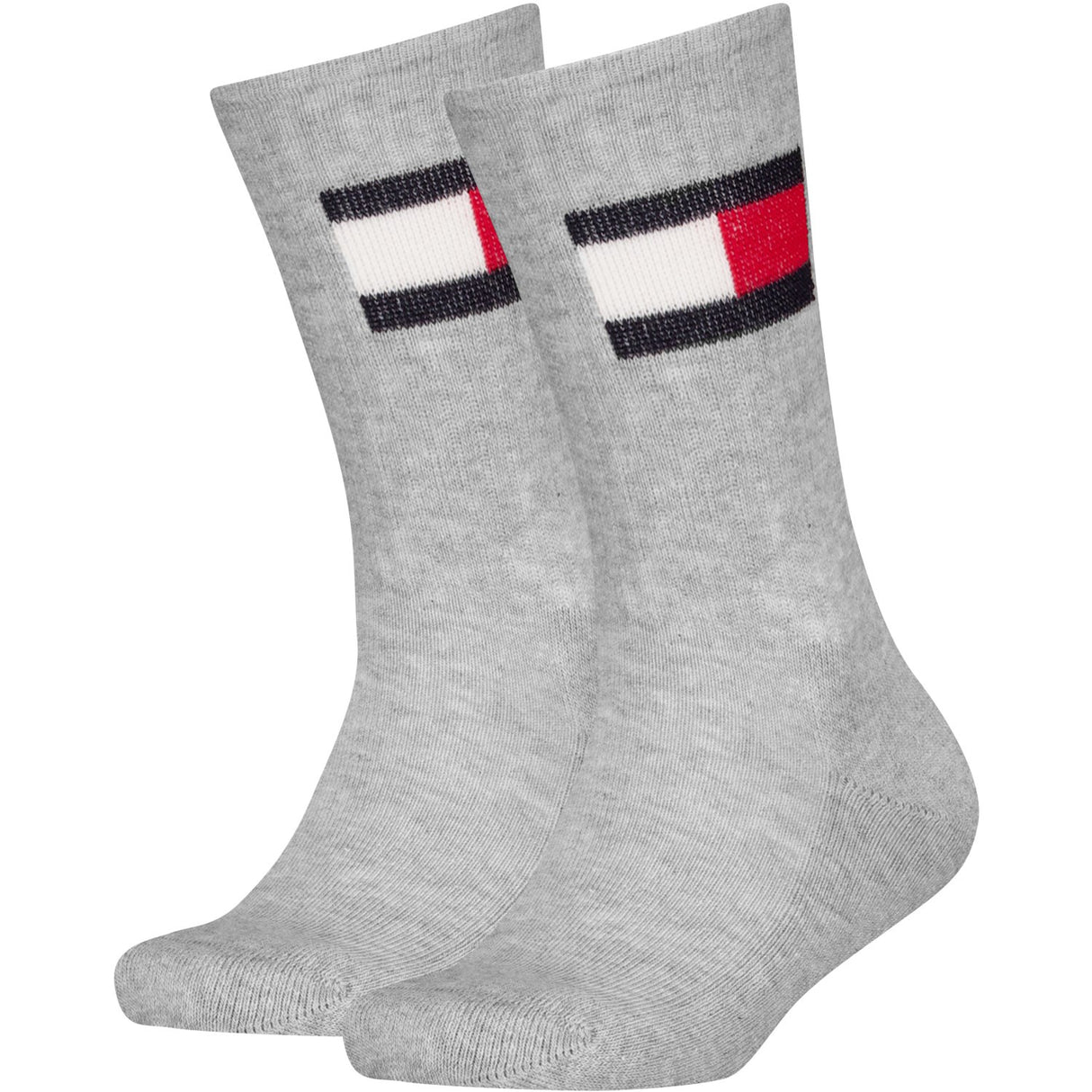 Tommy Hilfiger Grey Melange Kids Socks 2-Pack Flag
