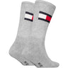 Tommy Hilfiger Grey Melange Kids Socks 2-Pack Flag