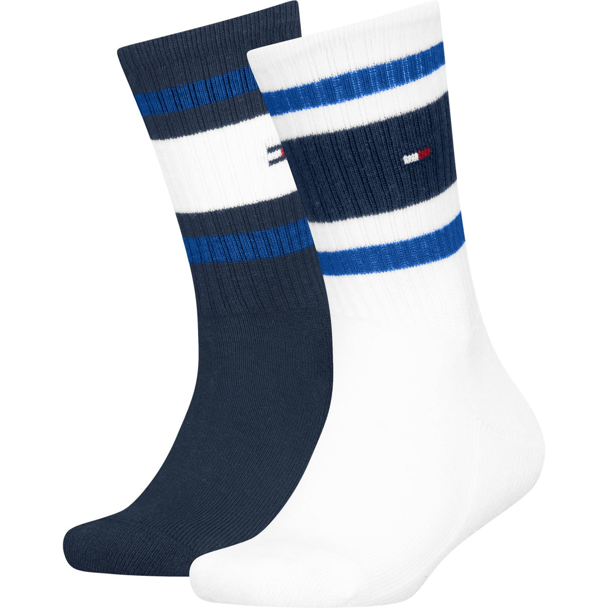 Tommy Hilfiger Bright Blue Kids Socks 2-Pack Sport Stripe