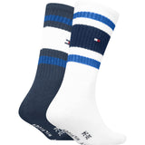 Tommy Hilfiger Bright Blue Kids Socks 2-Pack Sport Stripe