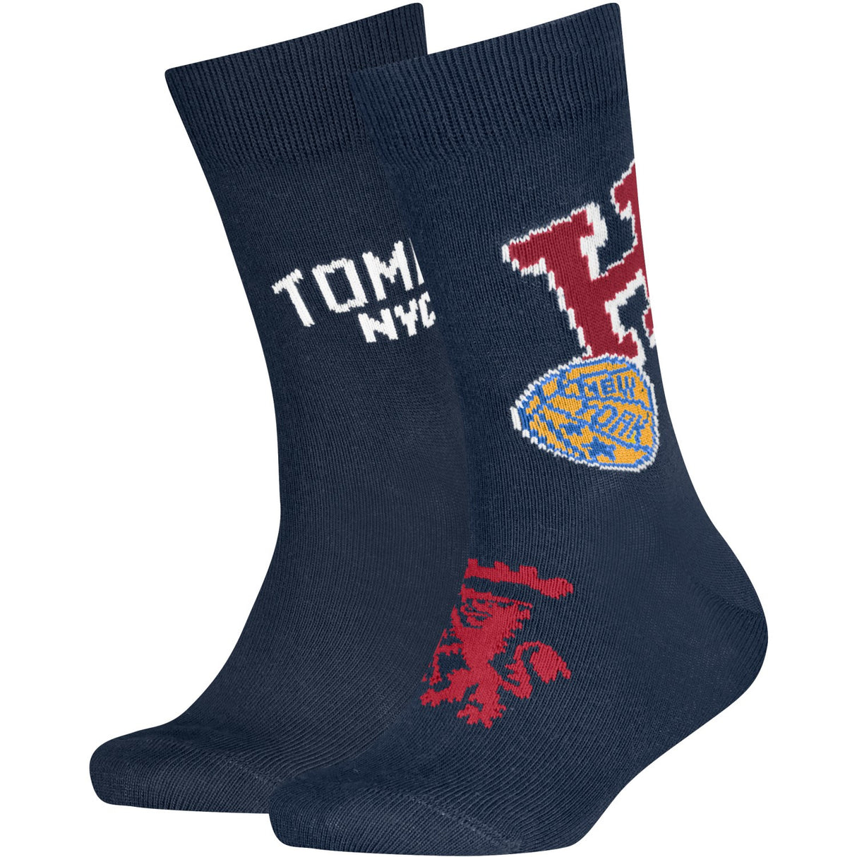 Tommy Hilfiger Navy Kids Socks 2-Pack College Patch