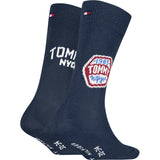 Tommy Hilfiger Navy Kids Socks 2-Pack College Patch