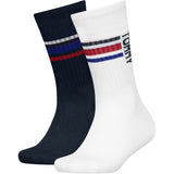 Tommy Hilfiger White Kids Socks 2-Pack Sport Stripe Tommy