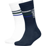 Tommy Hilfiger Navy Kids Socks 2-Pack Sport Stripe Tommy