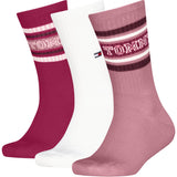 Tommy Hilfiger Pink Kids Socks 3-Pack Varsity Tommy