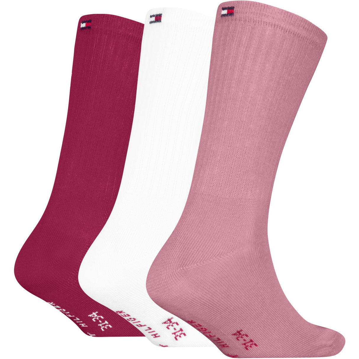 Tommy Hilfiger Pink Kids Socks 3-Pack Ny Sport
