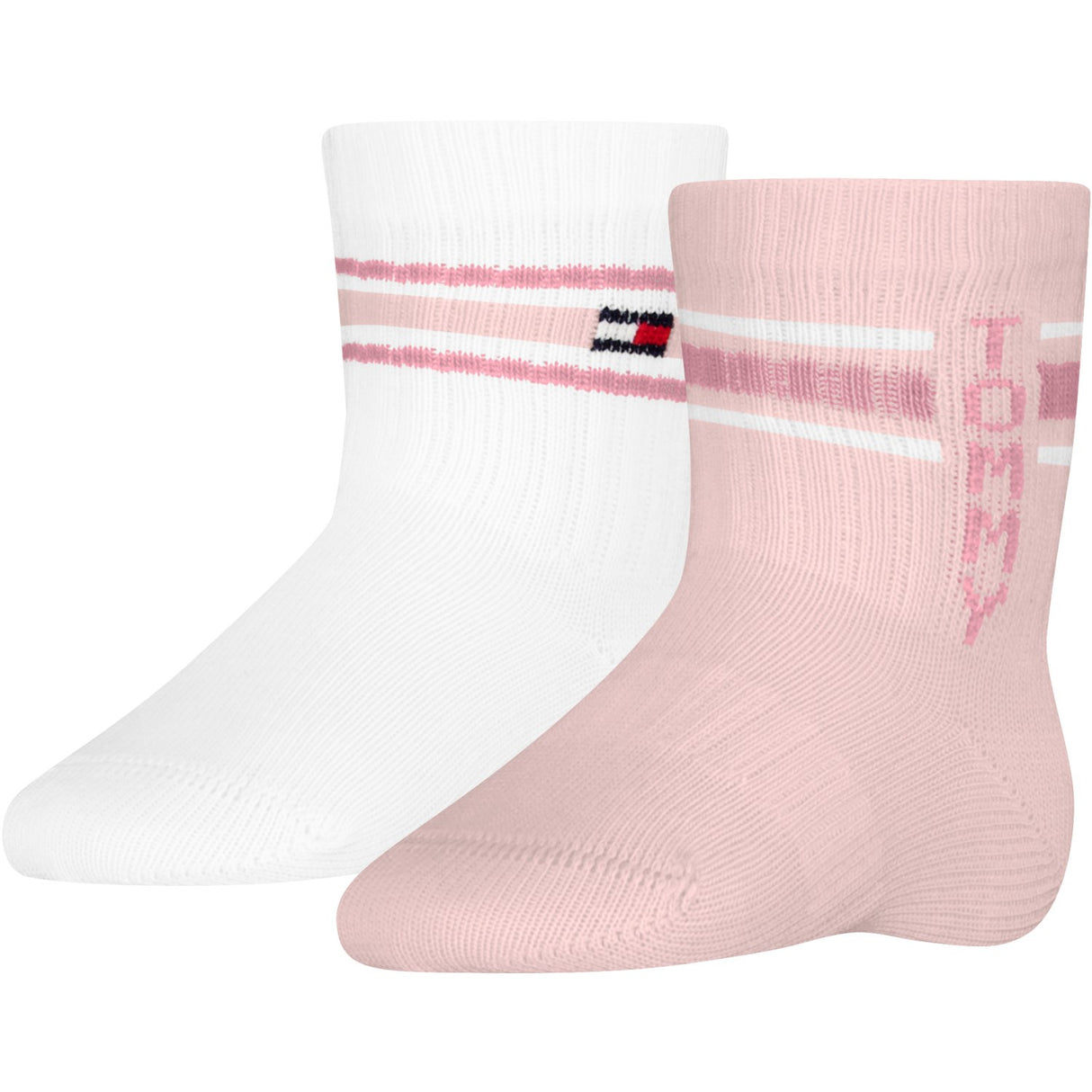 Tommy Hilfiger Light Pink Baby Socks 2-Pack Sport