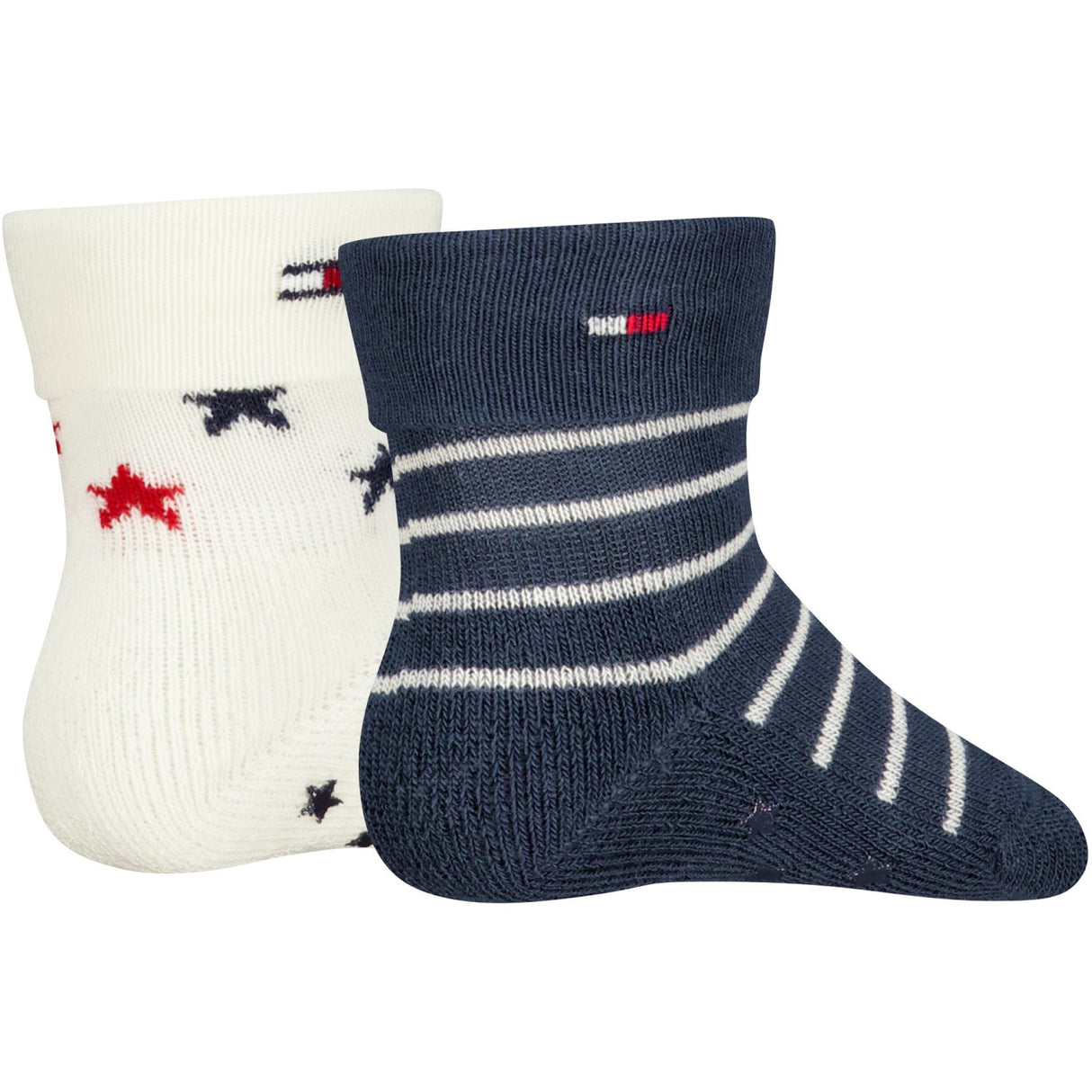 Tommy Hilfiger Tommy Original Baby Socks 2-Pack Fold Over Abs
