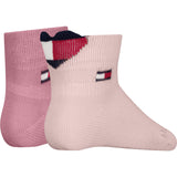 Tommy Hilfiger Light Pink Baby Socks 2-Pack Heart