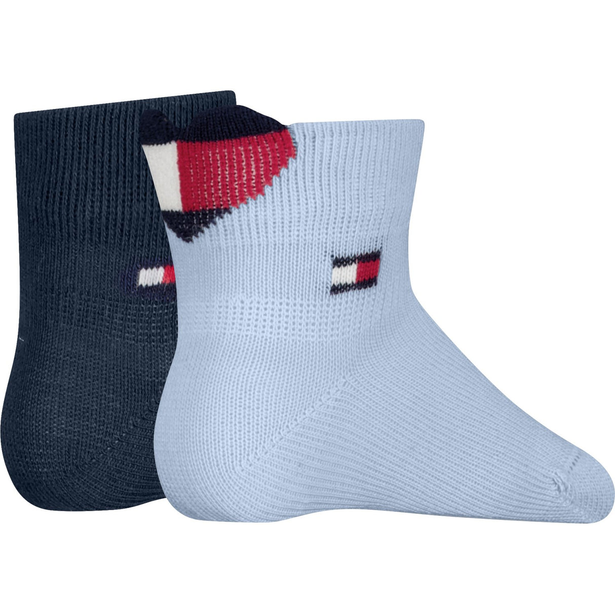 Tommy Hilfiger Light Blue Baby Socks 2-Pack Heart