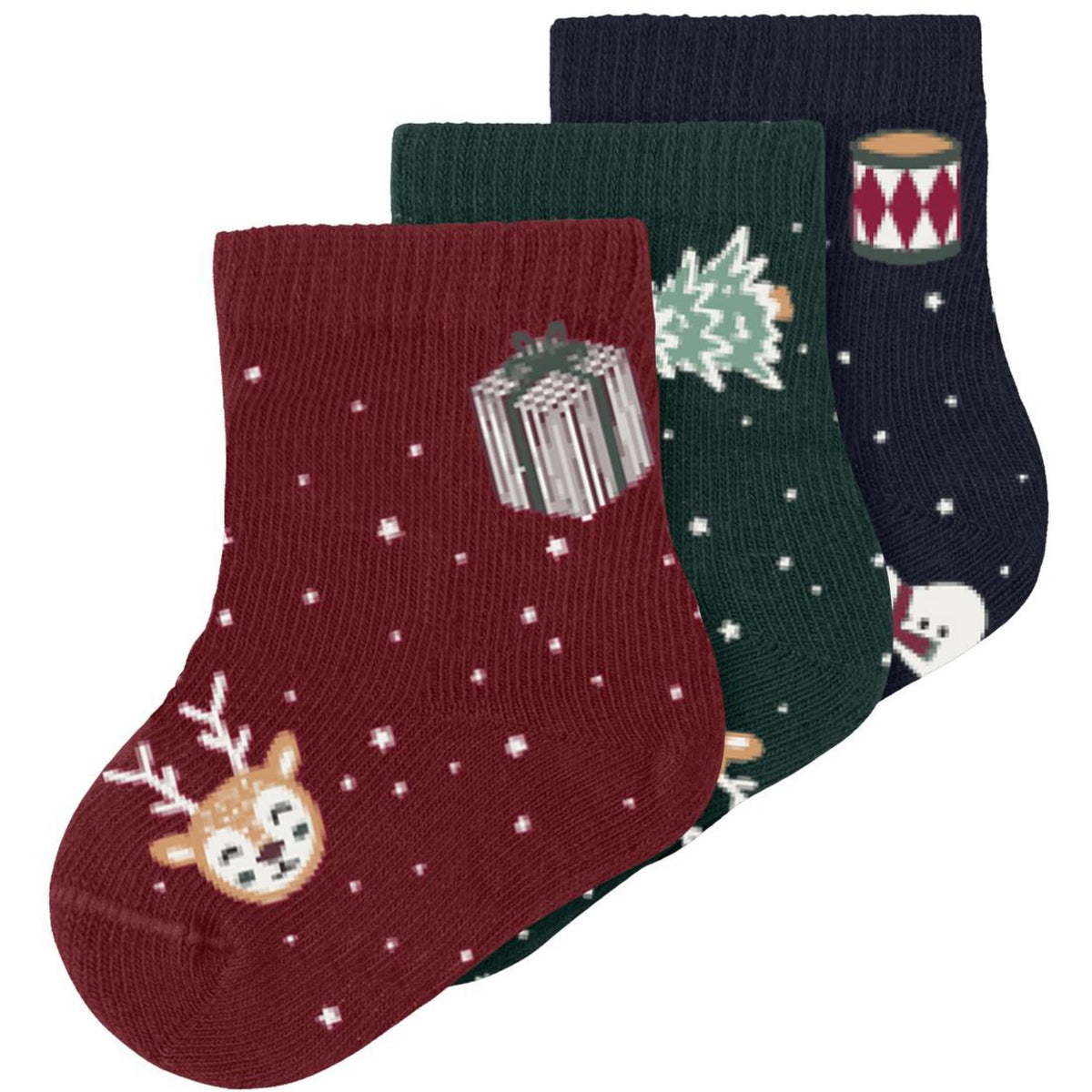 Name It Botanical Garden Nbnvismas 3-Pack Socks