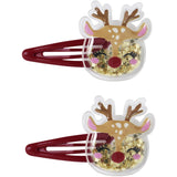 Name It Red Dahlia Reindeer Nmfrifetti 2-Pack Hairclip